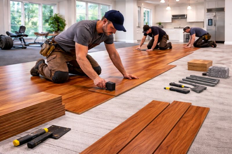 Cherry Floor Installation in Little Compton, RI