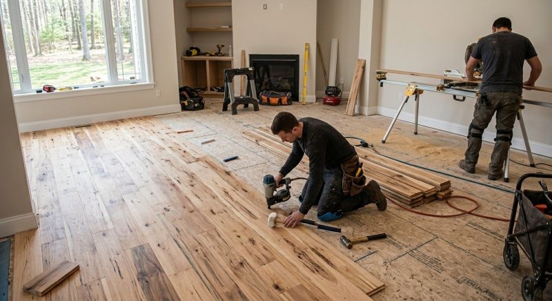Hickory Floor Installation in Cranston, RI