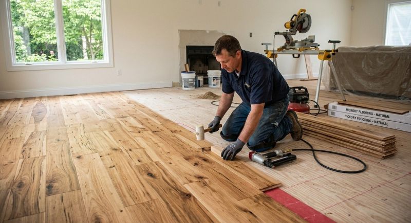 Hickory Floor Installation in Cranston, RI