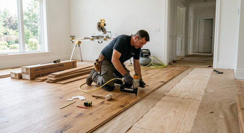 Oak Floor Installation in Cranston, RI