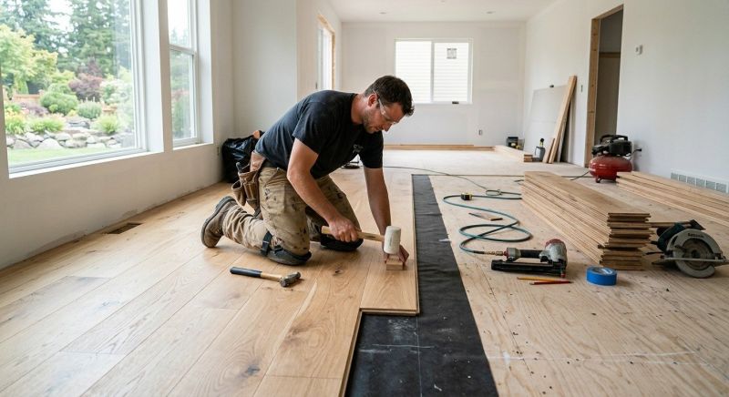 Oak Floor Installation in Lincoln, RI