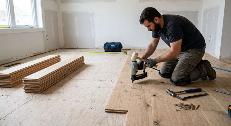 Oak Floor Installation in North Kingstown, RI