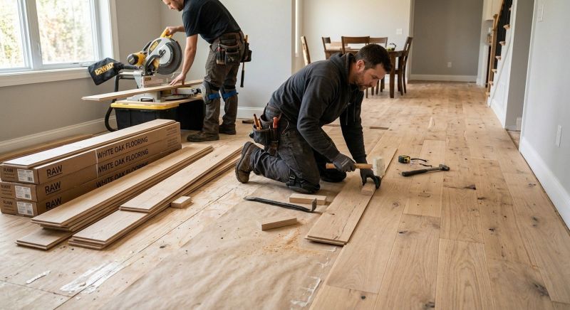 Oak Floor Installation in Norton, MA