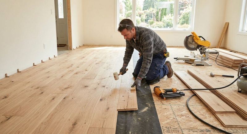 Oak Floor Installation in Oakland, RI