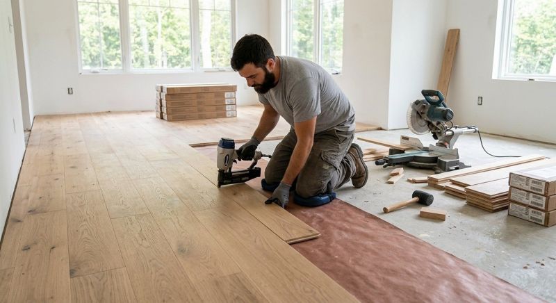 Oak Floor Installation in Pascoag, RI