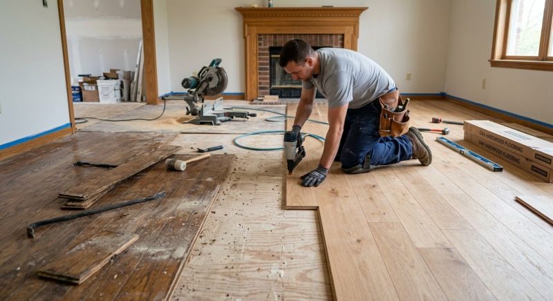 Oak Floor Replacement in Cranston, RI