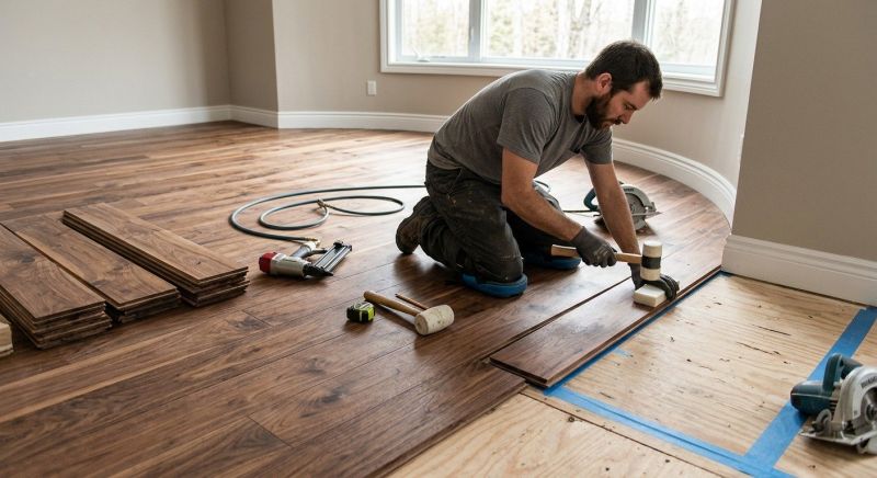 Walnut Flooring Installation in Cranston, RI