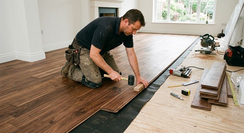 Walnut Flooring Installation in Cranston, RI