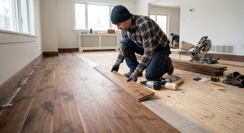 Walnut Flooring Installation in Cranston, RI